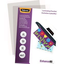 Fellowes Enhance 80 mic A3 lamineringslomme, mat