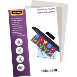 Fellowes Enhance 80 mic A4 Lamineringslomme, mat