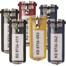 Durable Key Clip Nøglering/brik | Ass. | 6 stk.