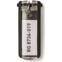Durable Key Clip Nøglering/brik | Sort | 6 stk.