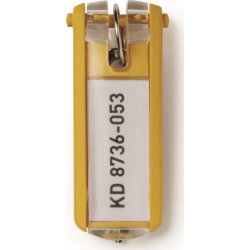 Durable Key Clip Nøglering/brik | Gul | 6 stk.