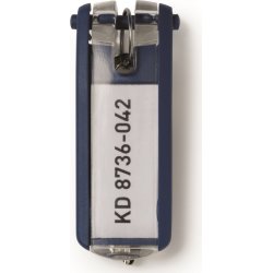 Durable Key Clip Nøglering/brik | Blå | 6 stk.