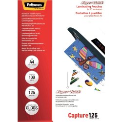 Fellowes Capture highspeed 125mic A4 Lamlomme glos