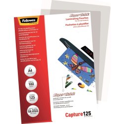 Fellowes Capture highspeed 125mic A4 Lamlomme glos