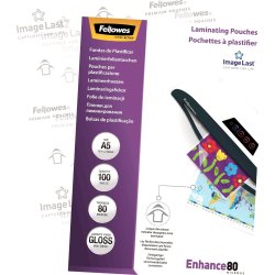Fellowes Enhance 80 mic A5 Lamineringslomme, gloss