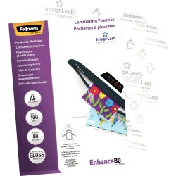Fellowes Enhance 80 mic A5 Lamineringslomme, gloss