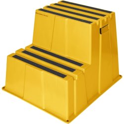 Säkerhetstrappa, 2 steg, gul