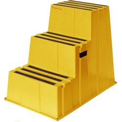 Sikkerhedstrappe, 3 trin, gul