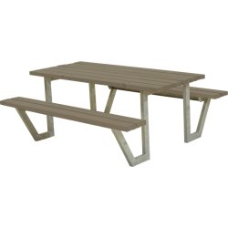 Plus Wega bänkset, Gråbrun, 177 cm