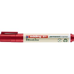 Edding 21 Ecoline Permanent Marker | Rød