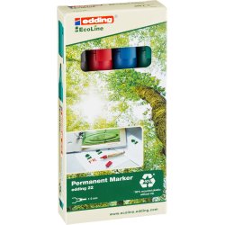 Märkpenna Edding 22 Ecoline Permanent 4 färger