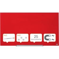 Nobo Glastavle Impression Pro 45" rød