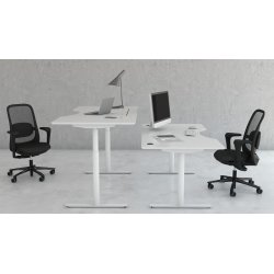 InLine hæve-/sænkebord, 180x90 cm, center, bøg/alu