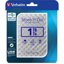 Verbatim Store 'N' Go 2,5" 1TB USB 3.0, sølv