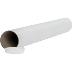 Paprør m. låg | Ø50x1,5x550 mm