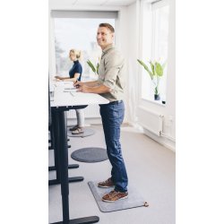 JobOut Ståmåtte Design Rund, Mørkegrå