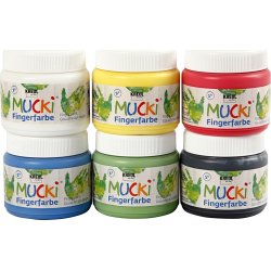 Fingerfärg Mucki150 ml blandade Färger