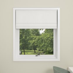 Debel New York Foldegardin, 130x130 cm, Hvid