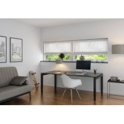 Debel New York Foldegardin, MørkL, 120x130cm, Hvid