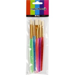 Colortime Børnepensler, assorteret, 5 stk