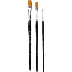 Penslar Gold Line blandade platta 3 st