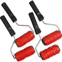 Mönsterrullar 10 cm blandade 4 st