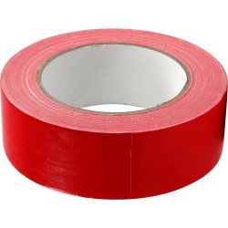 Textiltejp 38 mm x 25 m, röd
