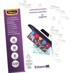 Fellowes Enhance 80 mic A4 Lamineringslomme, gloss