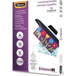 Fellowes Enhance 80 mic A4 Lamineringslomme, gloss