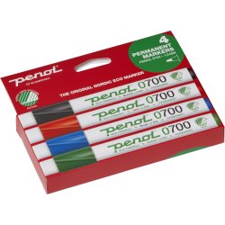 Penol 0700 Permanent Marker | 4 farver