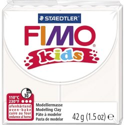 Fimo Kids Ler, 42 g, hvid