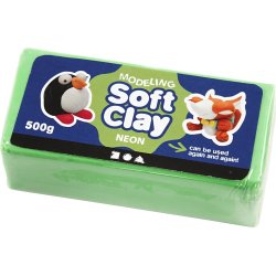 Modellera Soft Clay 500g neongrön
