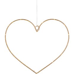 Liva hjerte m. 40 LED, Guld