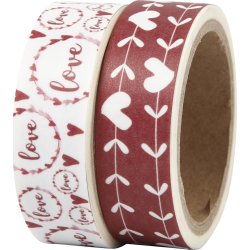 Vivi Gade Maskingtape, 15mm, 2 rl, love/hjerter