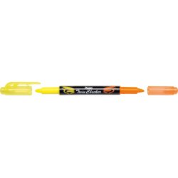 Pentel Twin Checker Overstregningspen, gul/orange