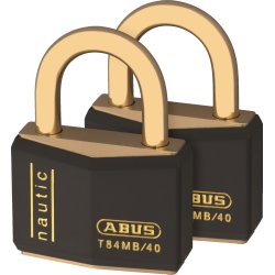 ABUS hængelås T84MB/40 mm - 2 stk enslukkende