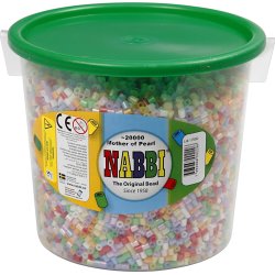 Nabbi Rørperler, 20000 stk, perlemorsfarver