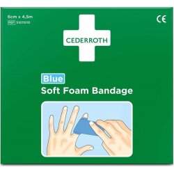 Cederroth Soft Foam Bandage, blå, 6 cm x 4,5 m