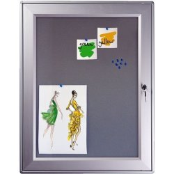 Infobox, korkplatta, med lås, 59x76, alu ram