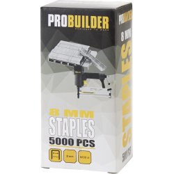 Probuilder klammer t/hæftepistol, 8 mm, 5000 stk.