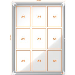 Nobo opslagsskab til 9 A4 ark (100x75) udendørs