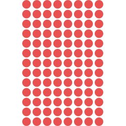 Avery Etiket farvedots | Ø8 mm | Rød | 416 stk.