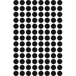 Avery Etiket farvedots | Ø8 mm | Sort | 416 stk.