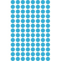 Avery Etiket farvedots | Ø8 mm | Blå | 416 stk.