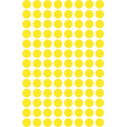 Avery 3013 manuelle etiketter, 8mm, gule, 416 stk