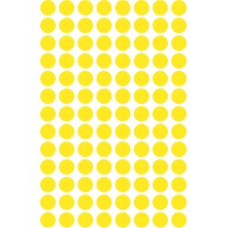 Avery Etiket farvedots | Ø8 mm | Gul | 416 stk.