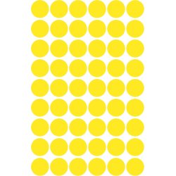 Avery Etiket farvedots | Ø12 mm | Gul | 270 stk.