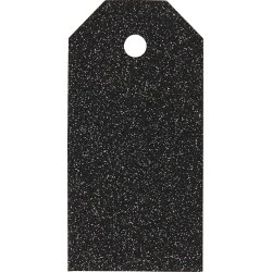 ViviGade Manillamærker 5x10cm, 15stk, glitter sort