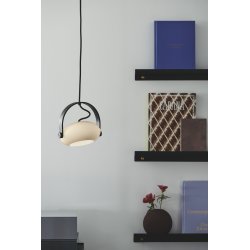 D.C pendel med træbeslag, Ø18 cm, Opal/Eg