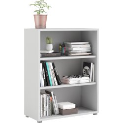 BudgetLine reol med 3 rum, hvid
